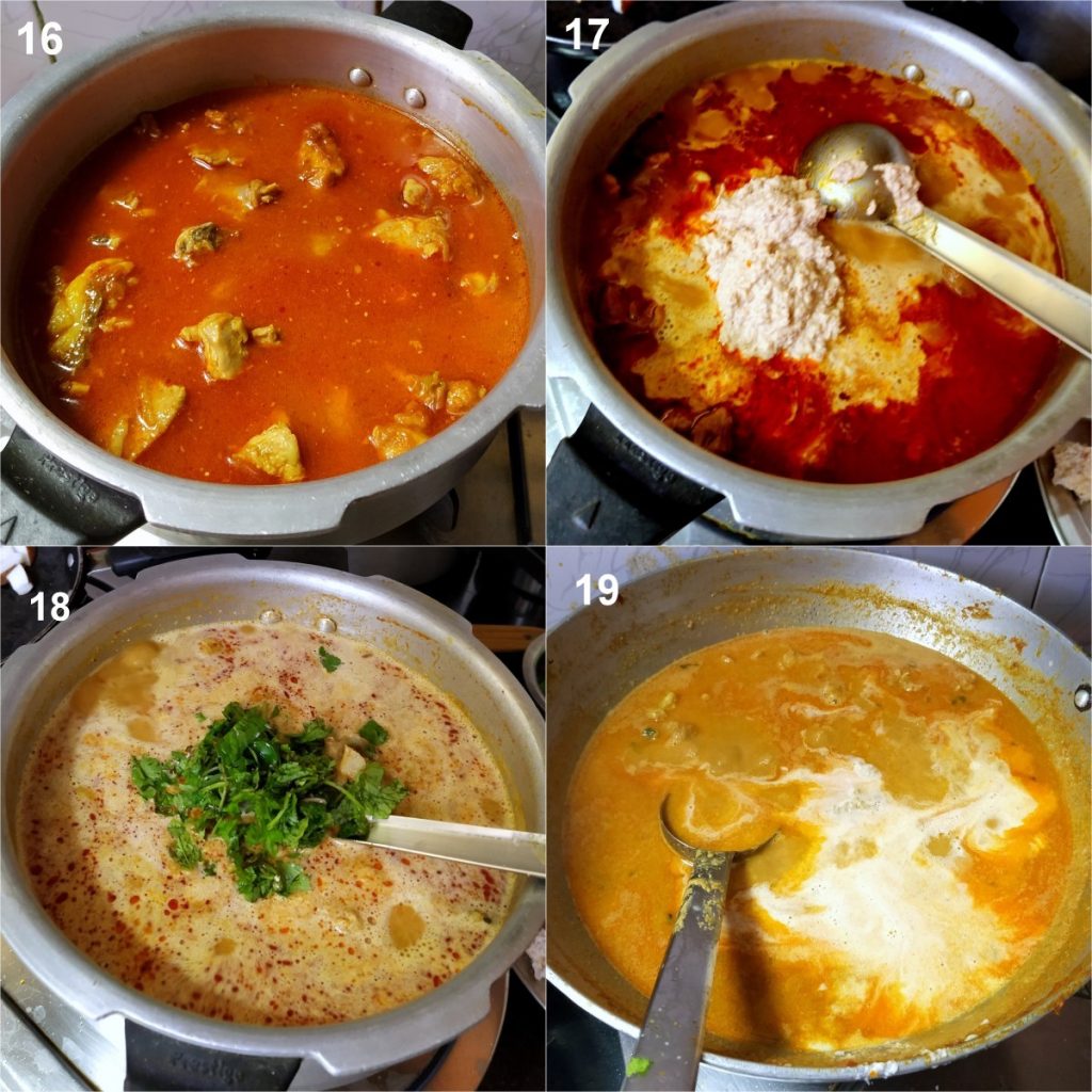 Making Mutton Curry in Pressure Cooker