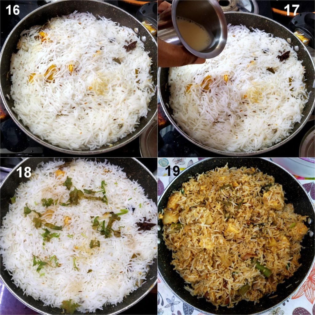 Making Paneer Tikka Biryani 3