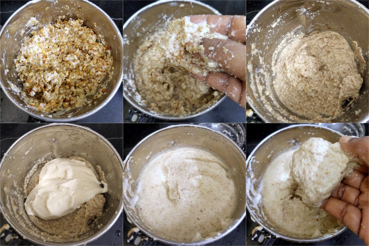 Grinding the Horsegram Idli Batter Grinding the Horsegram Idli Batter