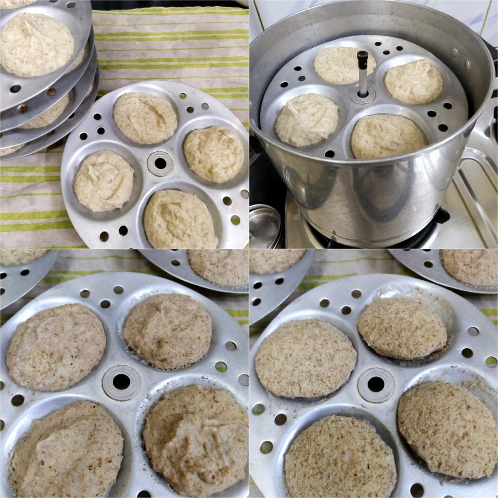 Steaming No Rice Kulith Idli Steaming No Rice Kulith Idli