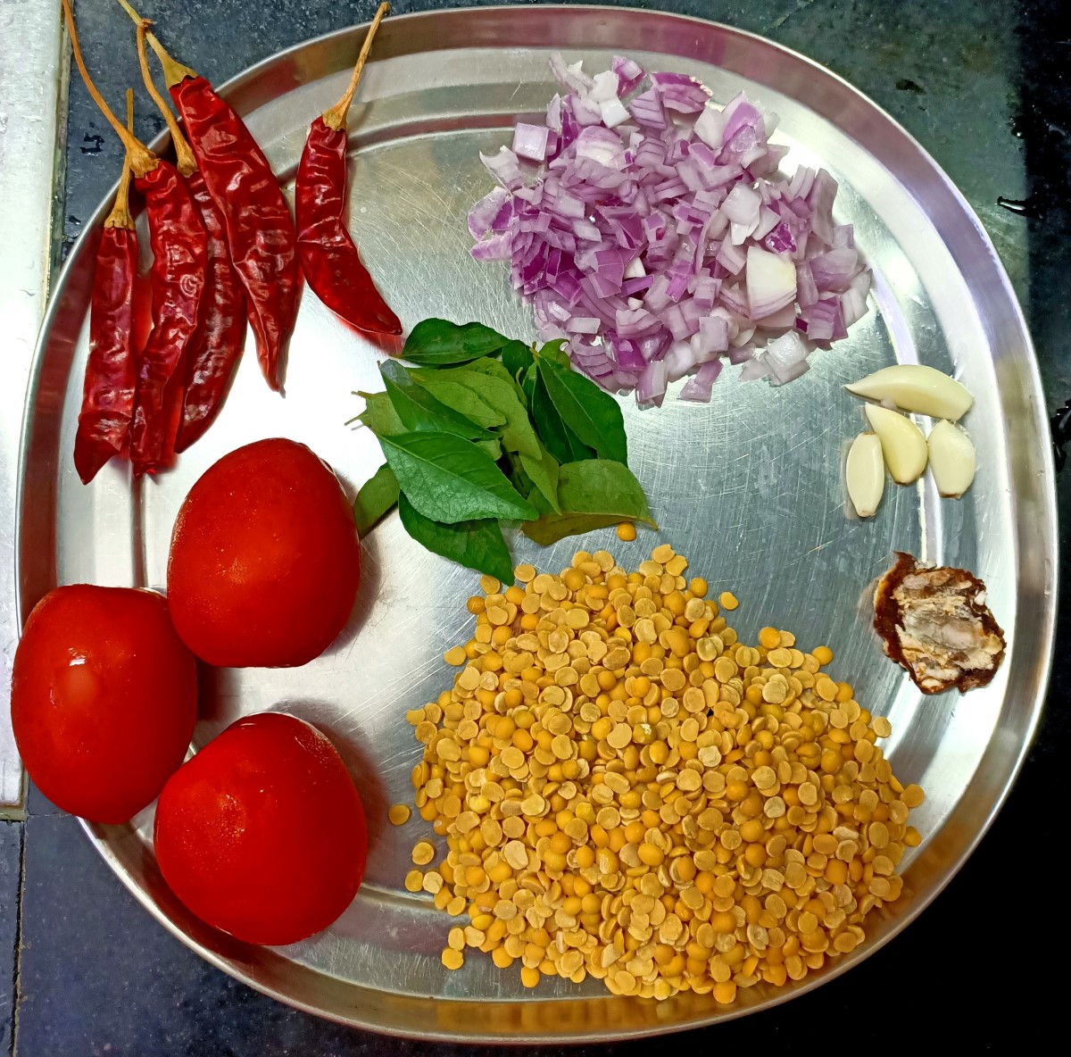 Ingredients Used to Make Red Chilli Dal